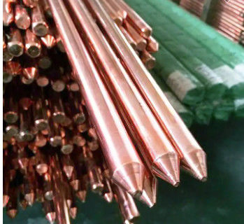 Alta conductividad de la barra de tierra de cobre 0.1-50 mm o tamaño personalizado para el sistema de tierra
